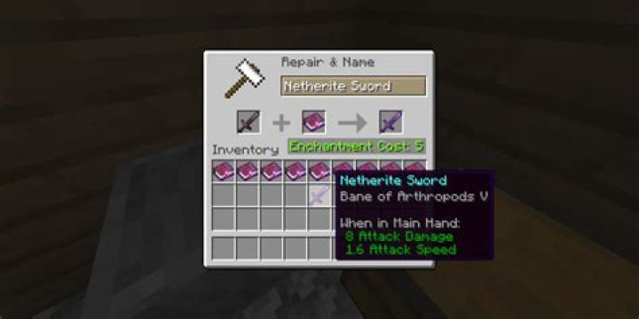 How do you enchant a sword in minecraft