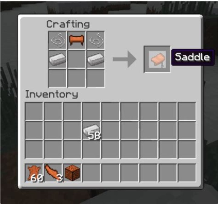 How do you get a saddle in minecraft