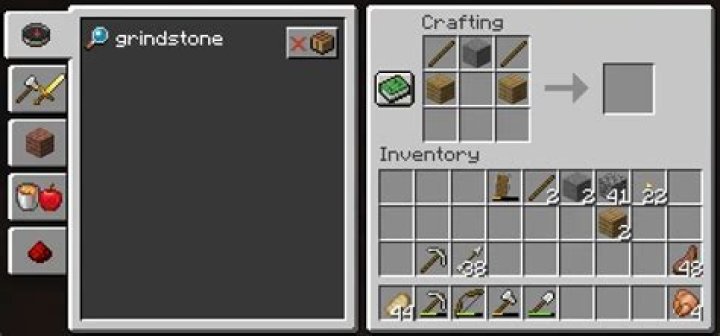 How do you make a grindstone in minecraft