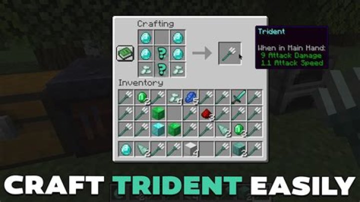 How do you make a trident in minecraft