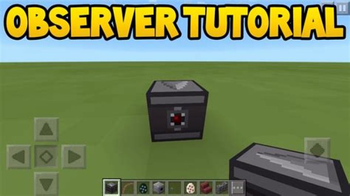 How do you use an observer in minecraft