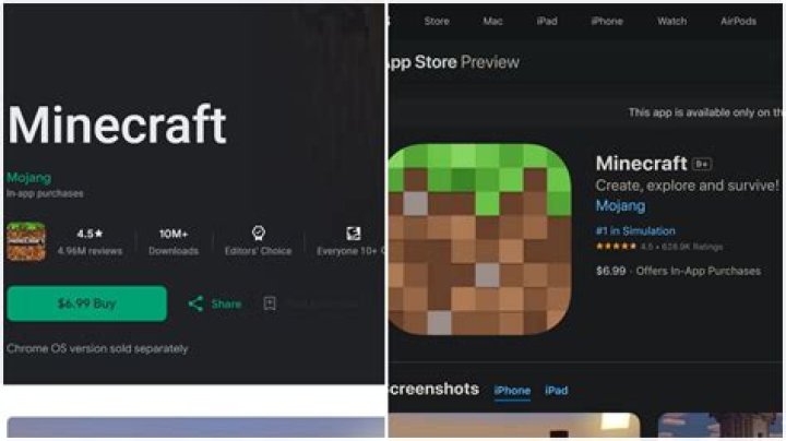 How much is minecraft on the app store