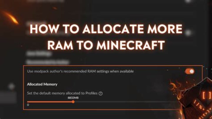 How to allocate more ram to minecraft 2020