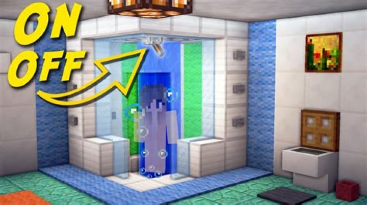 How to build a shower in minecraft pe
