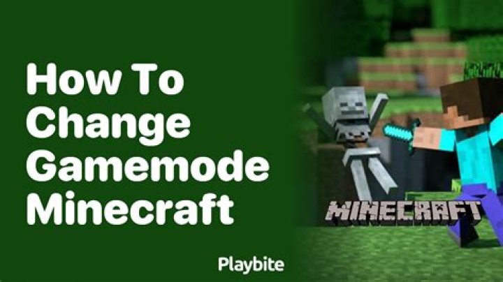 How to change your gamemode in minecraft pc