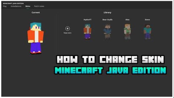 How to change your skin on minecraft java
