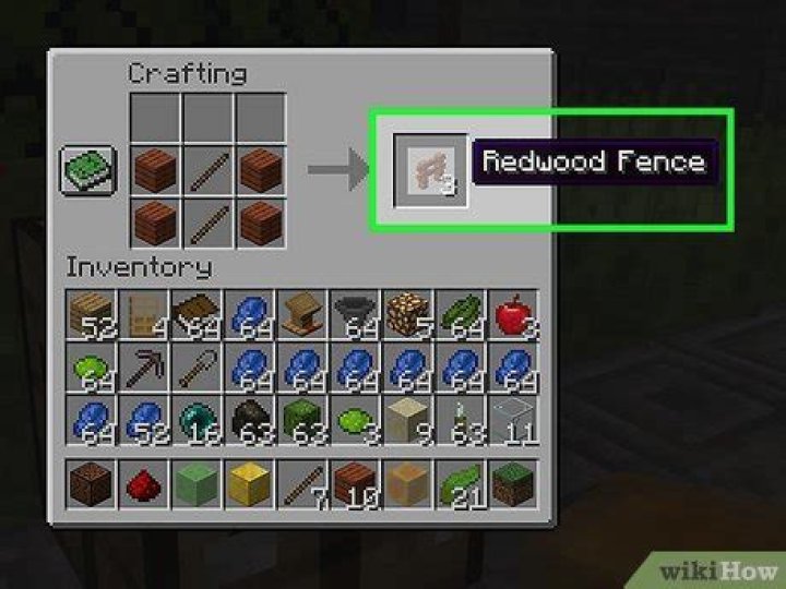 How to craft a fence post in minecraft