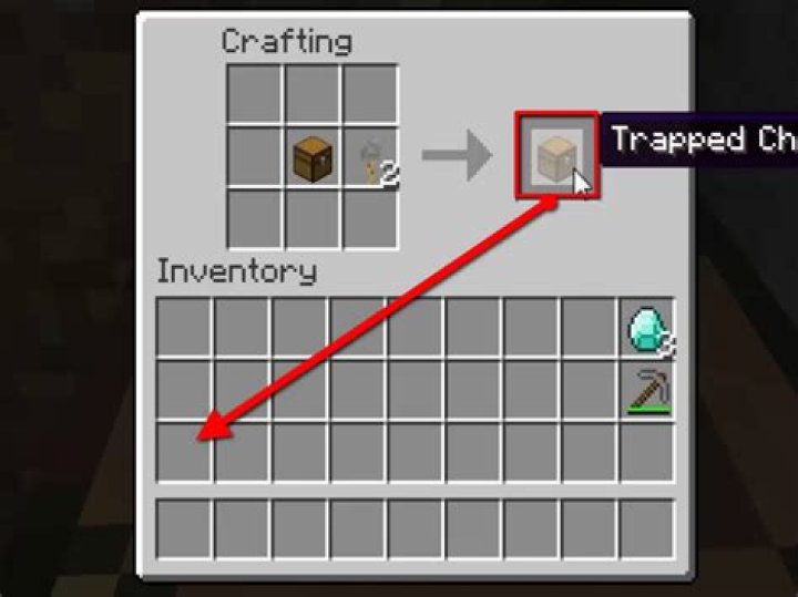 How to craft a trapped chest in minecraft
