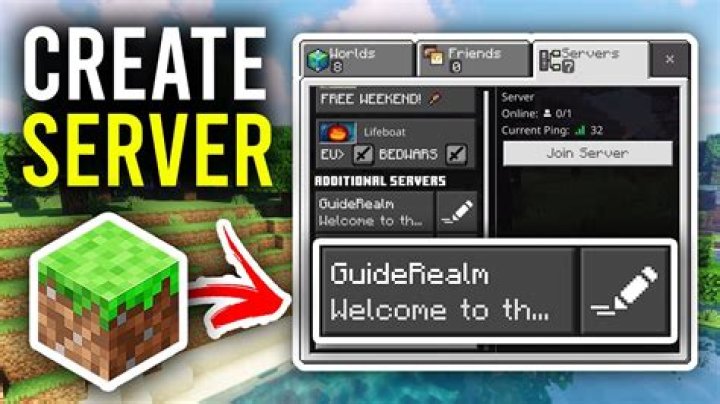 How to create a server on minecraft bedrock