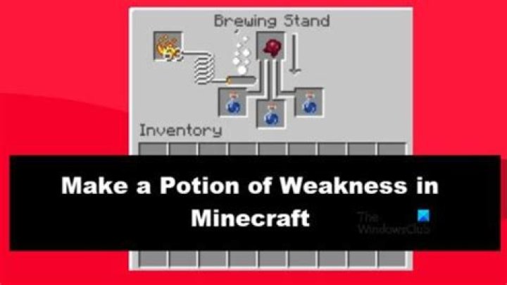 How to get a weakness potion in minecraft
