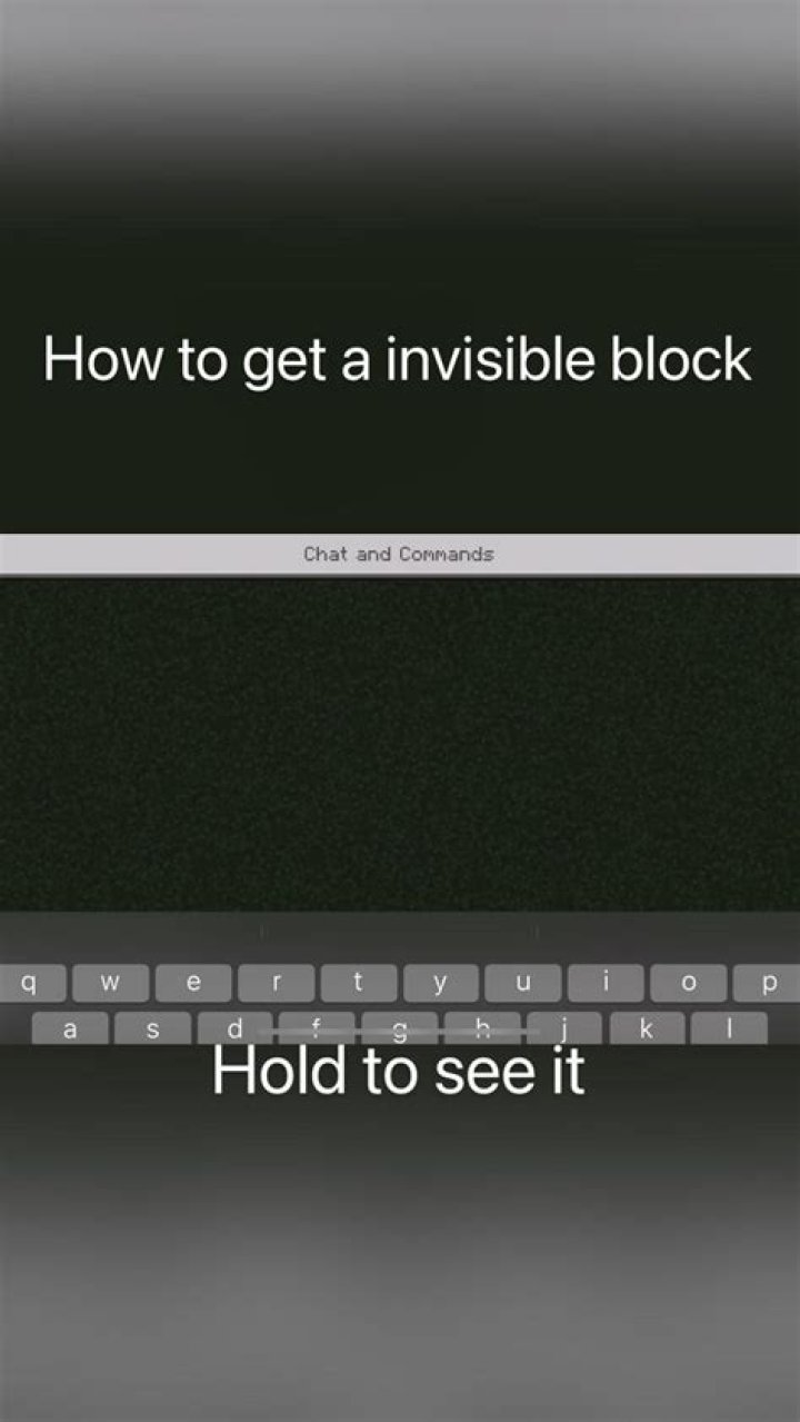 How to get an invisible block in minecraft