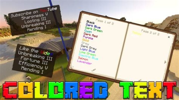 How to get colored text in minecraft pc