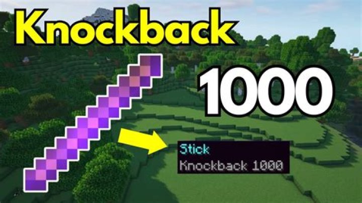 How to get knockback 100 in minecraft 1.14