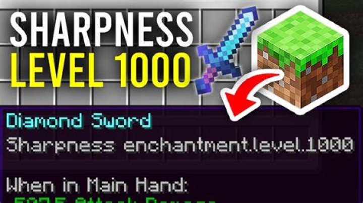 How to get sharpness 1000 in minecraft 1.14