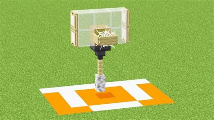 How to make a basketball hoop in minecraft