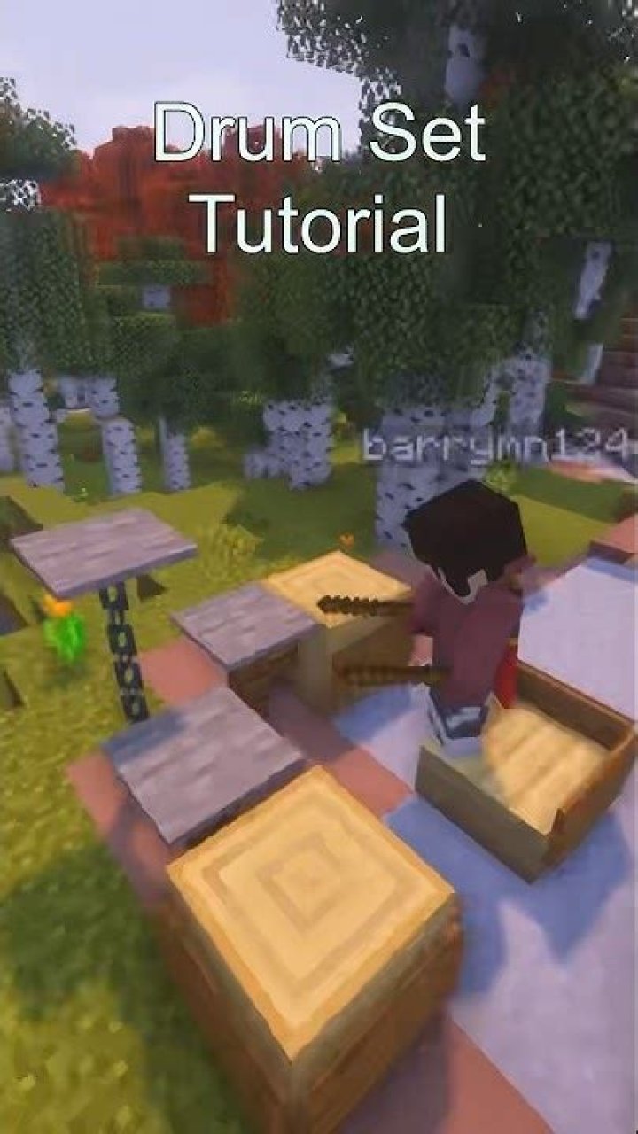 How to make a drum set in minecraft