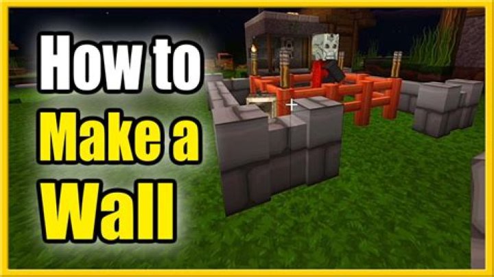 How to make a stone wall in minecraft