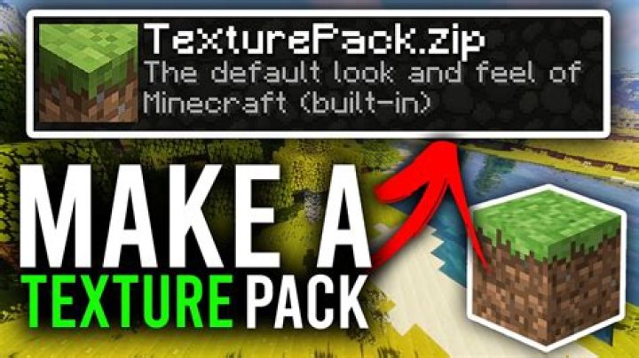 How to make a texture pack in minecraft