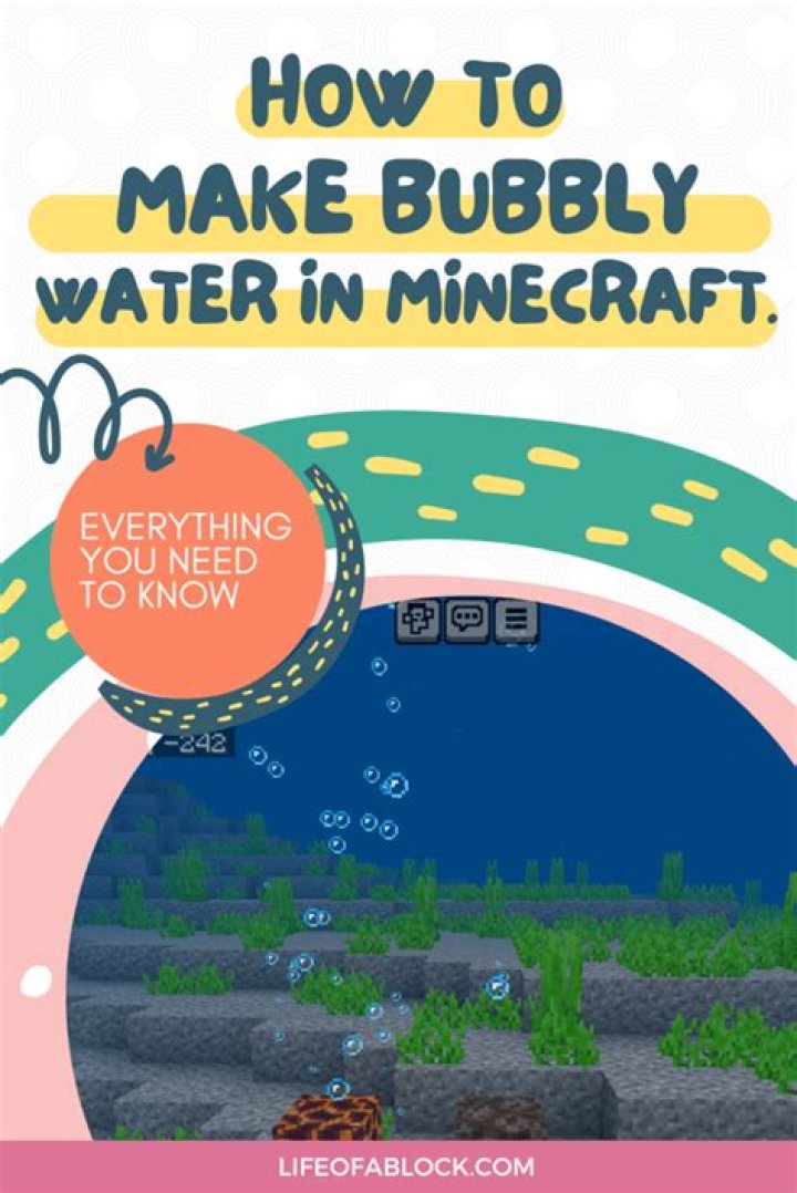 How to make bubbles in water in minecraft