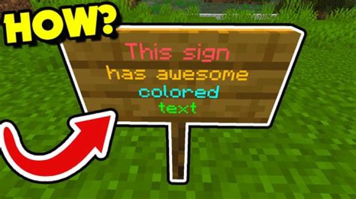 How to make colored signs in minecraft java
