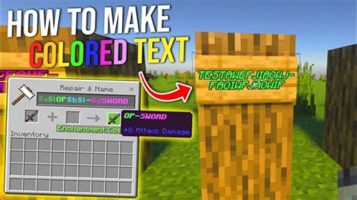 How to make colored text in minecraft bedrock