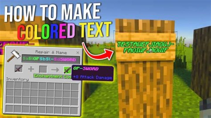How to make colored text in minecraft pc