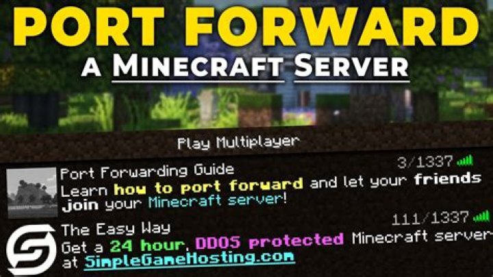 How to setup port forwarding for minecraft server