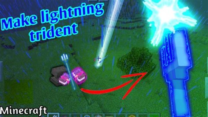 How to strike lightning in minecraft with trident