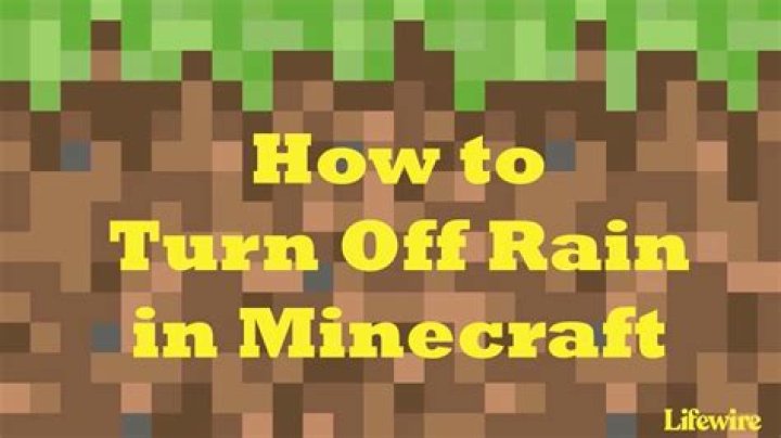 How to turn rain off in minecraft forever