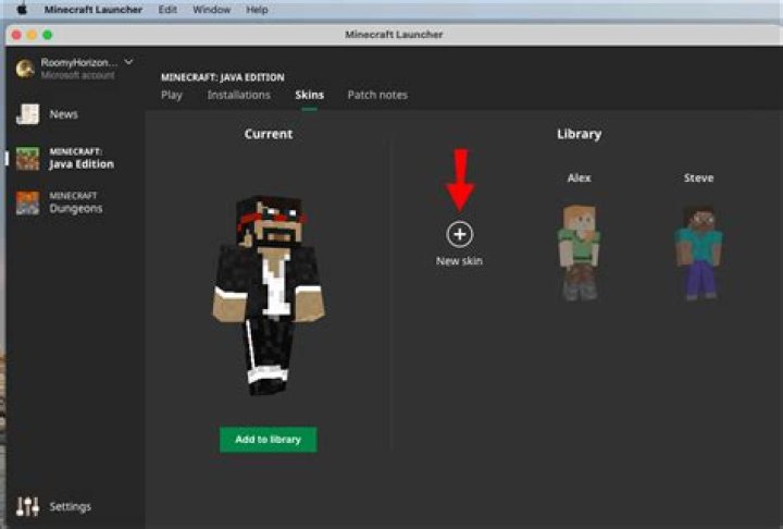 How to upload a skin to minecraft java