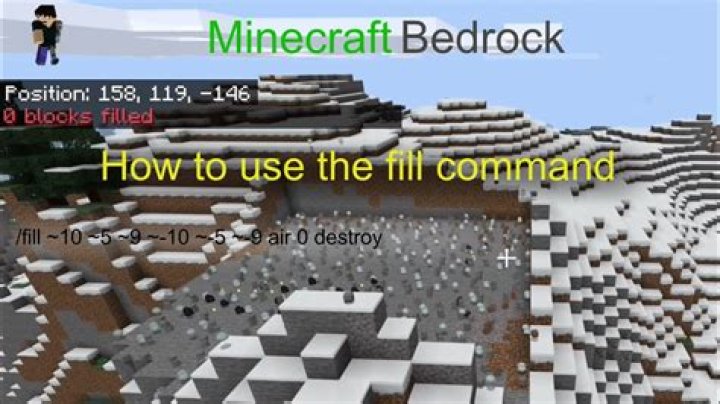 How to use fill commands in minecraft bedrock