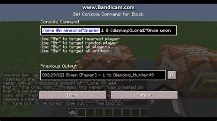 How to use the copy command in minecraft
