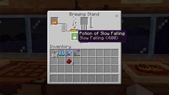 Minecraft how to make potion of slow falling