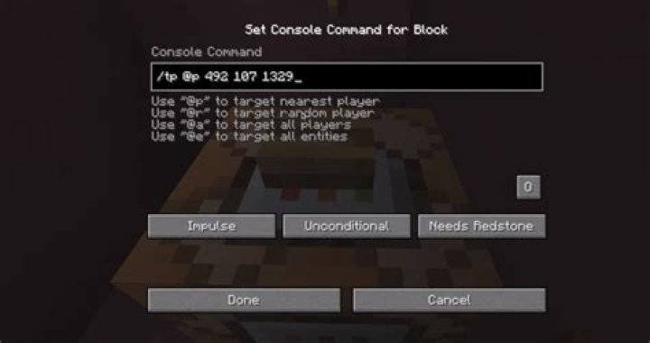 What is the command to teleport in minecraft