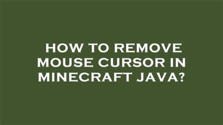 Why can’t i see my cursor in minecraft